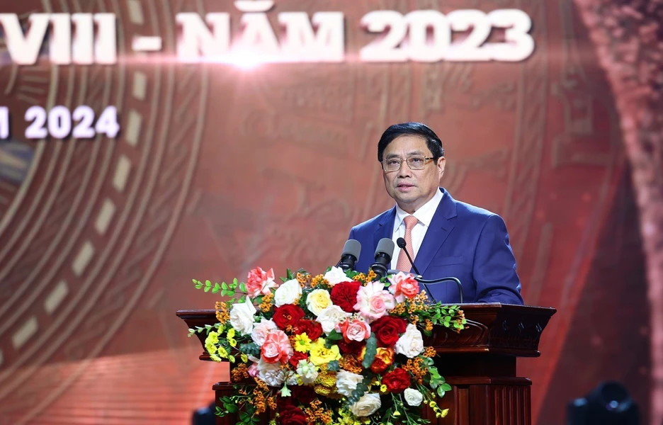 Thủ tướng Phạm Minh Chính phát biểu ý kiến chỉ đạo tại Lễ trao giải.